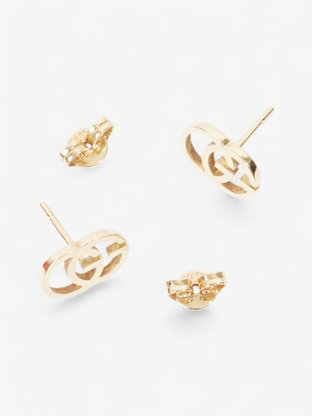 Gucci GG Marmont Stud Earrings Gold Yellow Gold