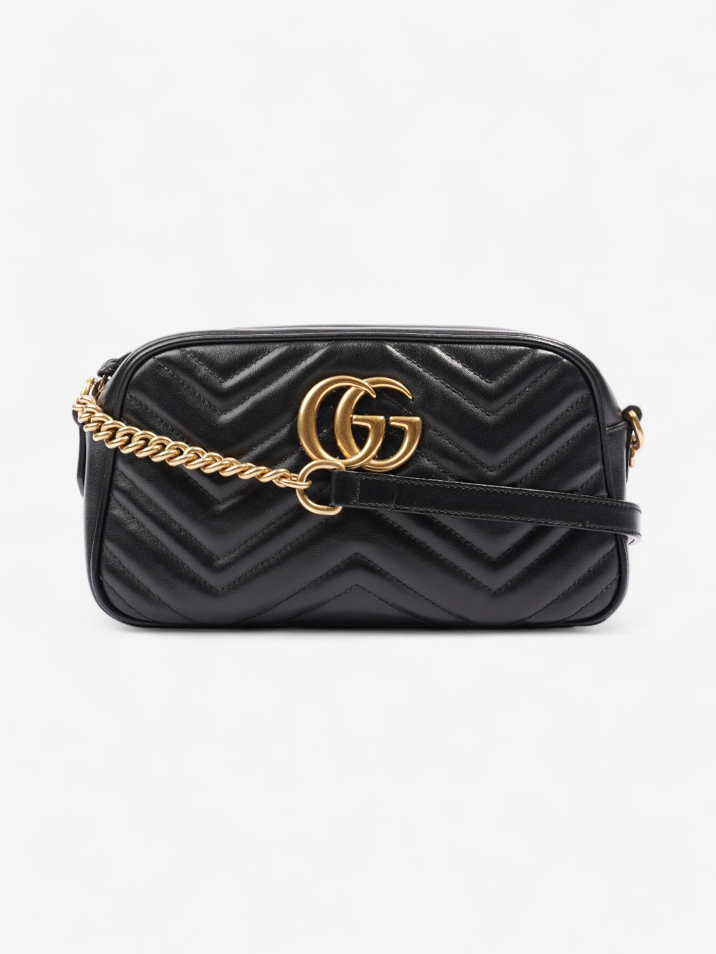 Gucci GG Marmont Black Matelasse Leather Small