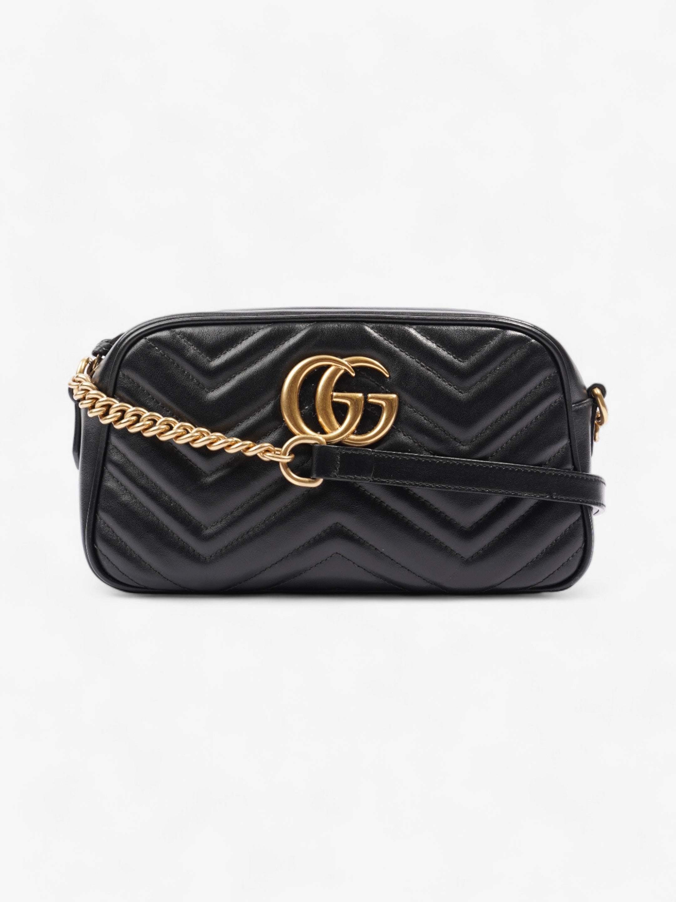 Gucci GG Marmont Black Matelasse Leather Small