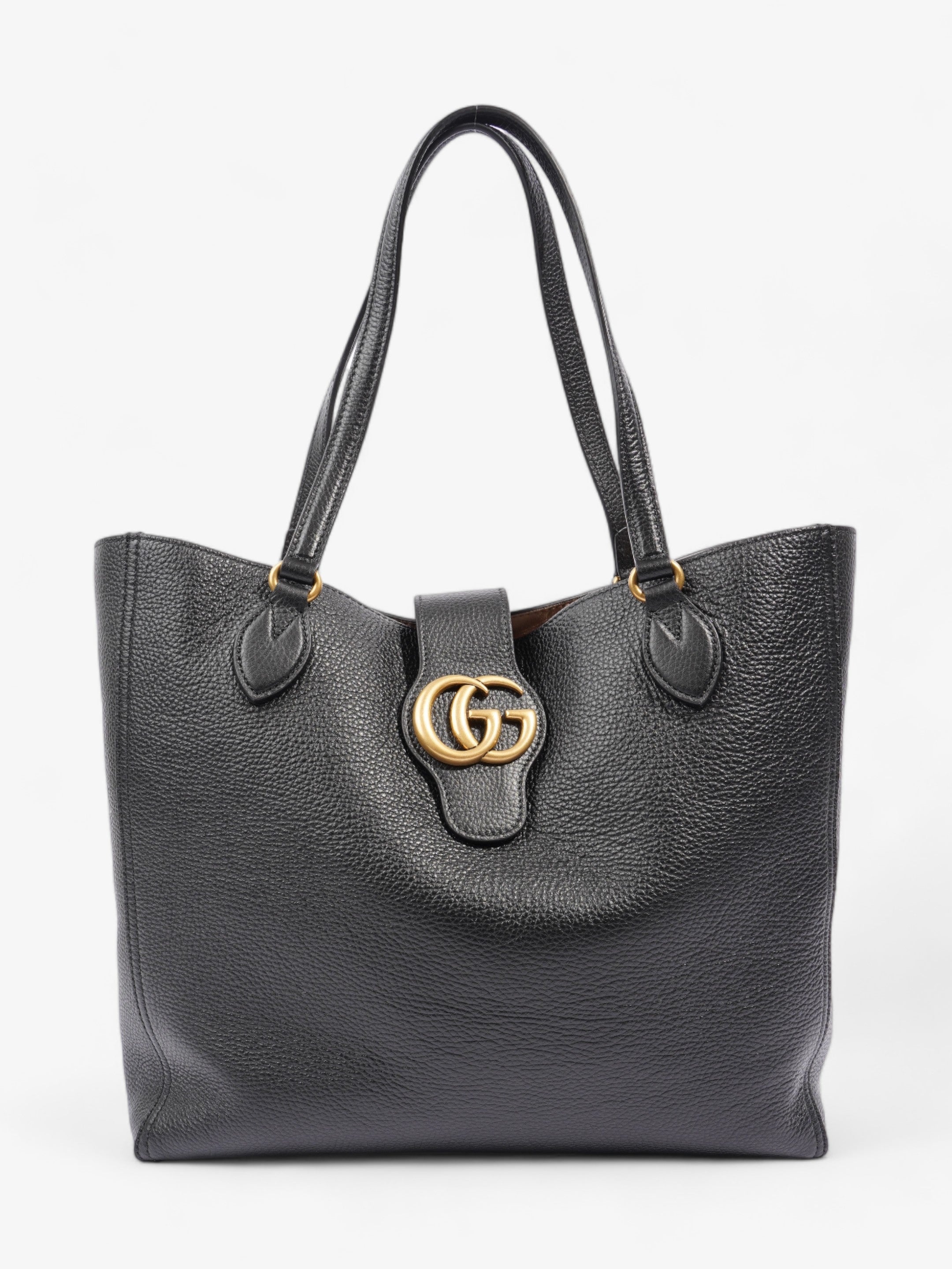 Gucci Double G Tote Black Leather