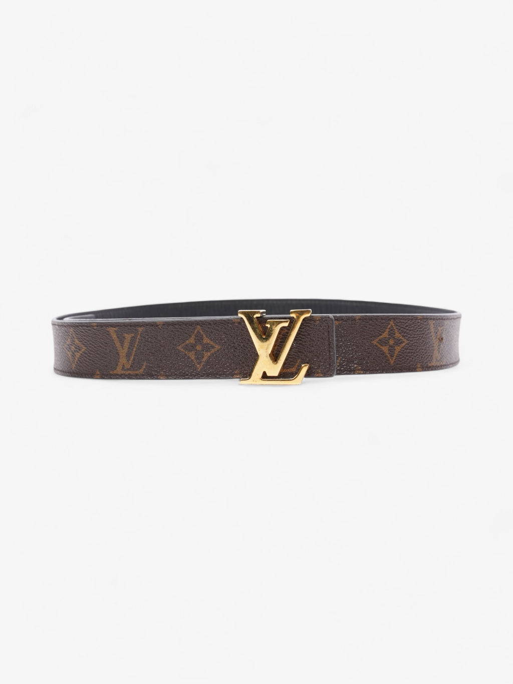 Louis Vuitton LV Initiales Reversible Belt Monogram / Black / Gold Canvas 90cm / 36"