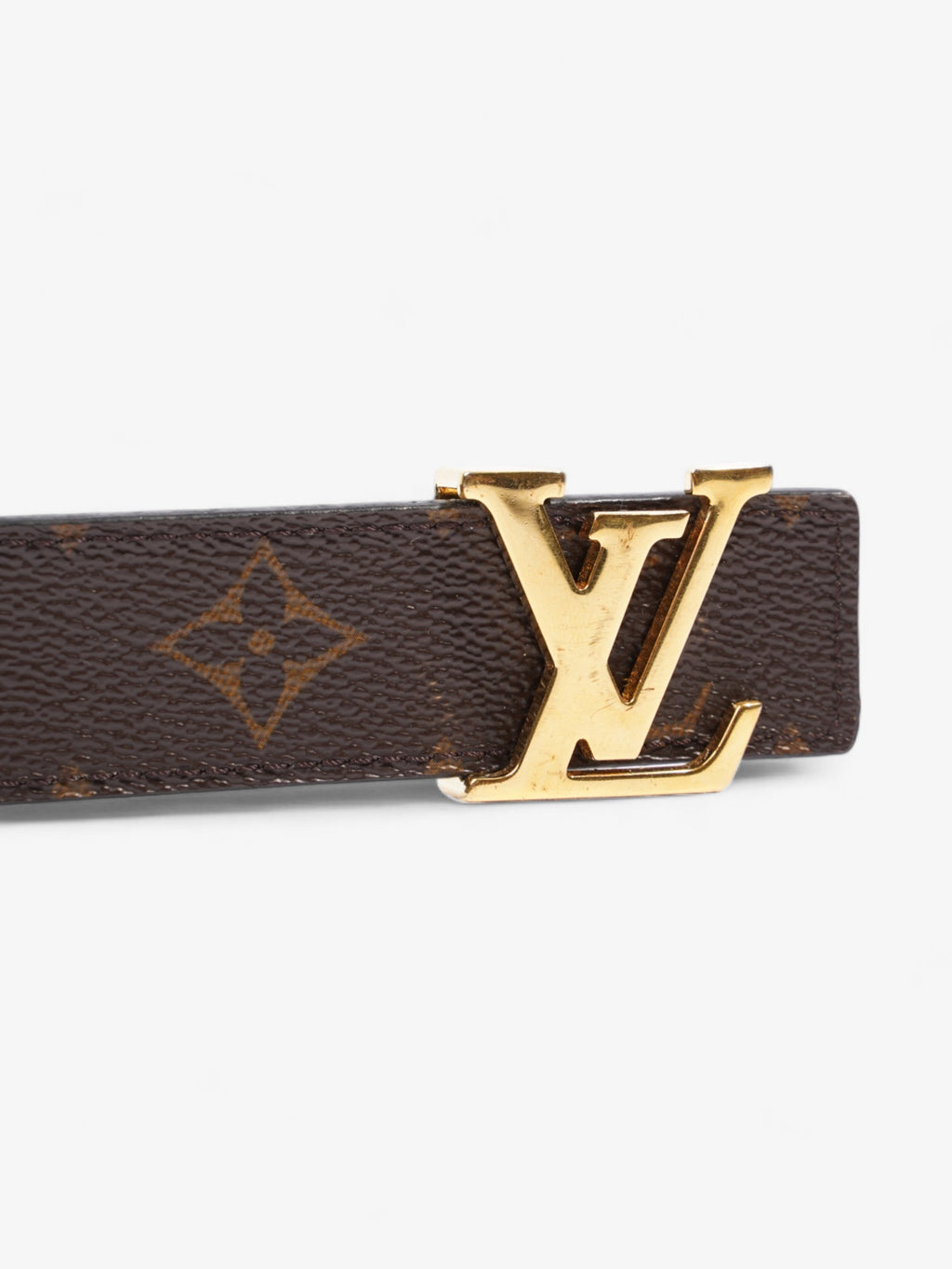 Louis Vuitton LV Initiales Reversible Belt Monogram / Black / Gold Canvas 90cm / 36"