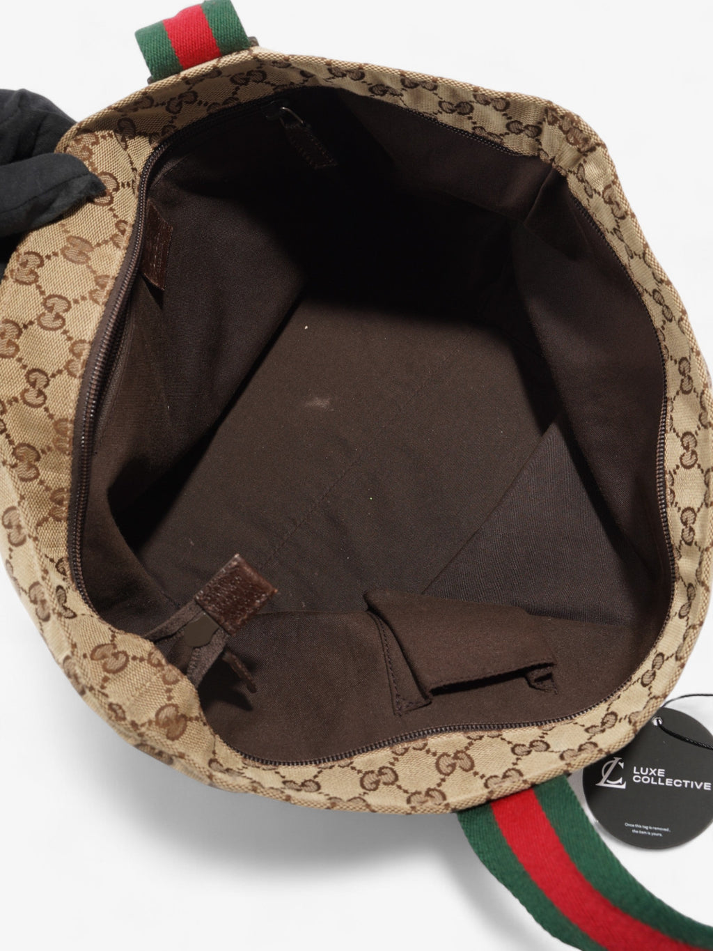 Gucci Web Handle Tote GG Supreme / Red / Green Canvas
