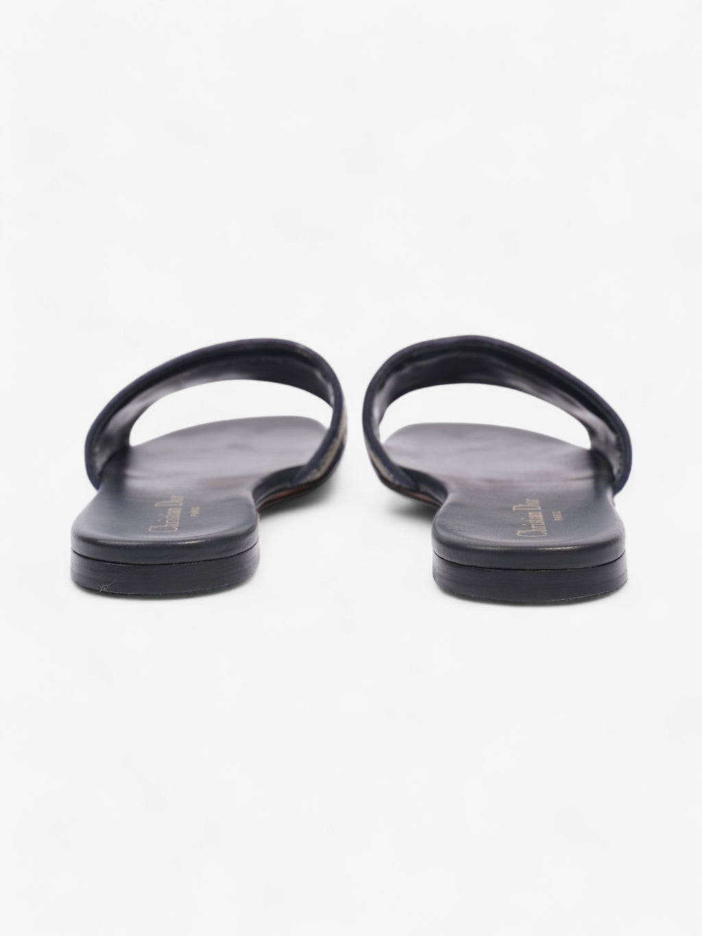 Christian Dior Dway Slides Navy / White Canvas EU 37.5 UK 4.5