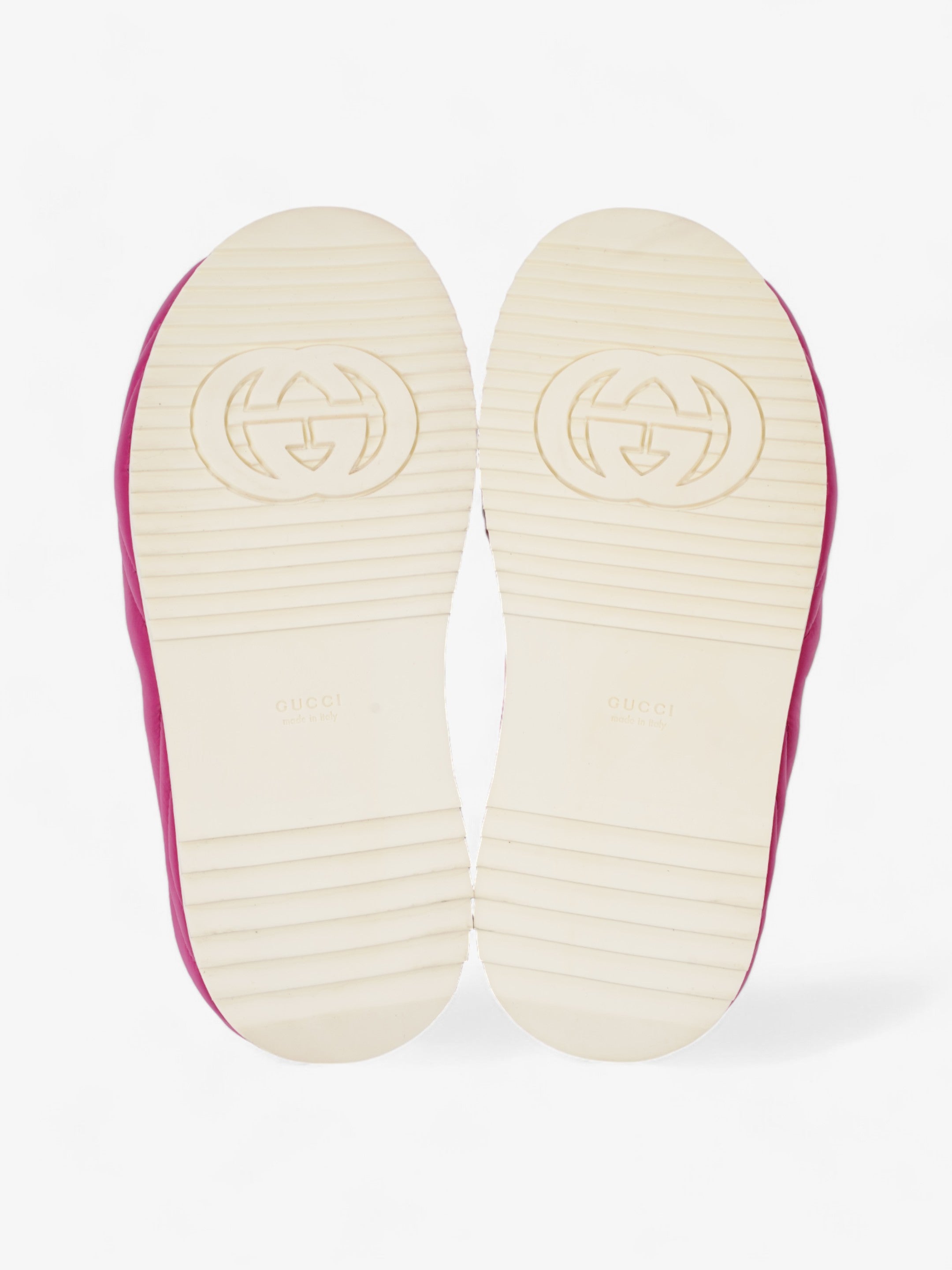 Gucci Angelina Platform Slides Pink Nylon EU 37 UK 4