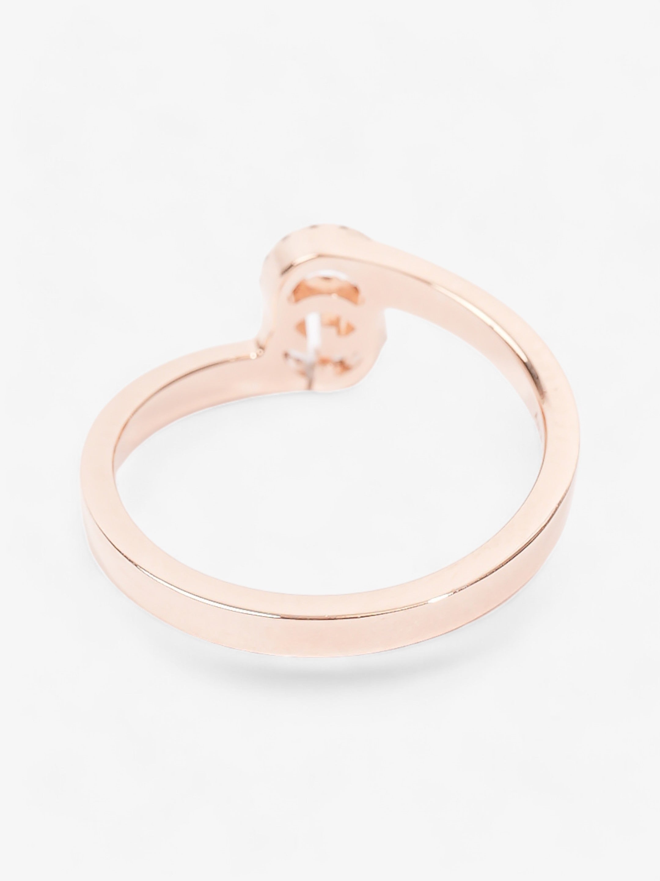 Gucci Running G Ring 18ct Rose Gold  / 0.5ct Diamond GG Rose Gold 49cm