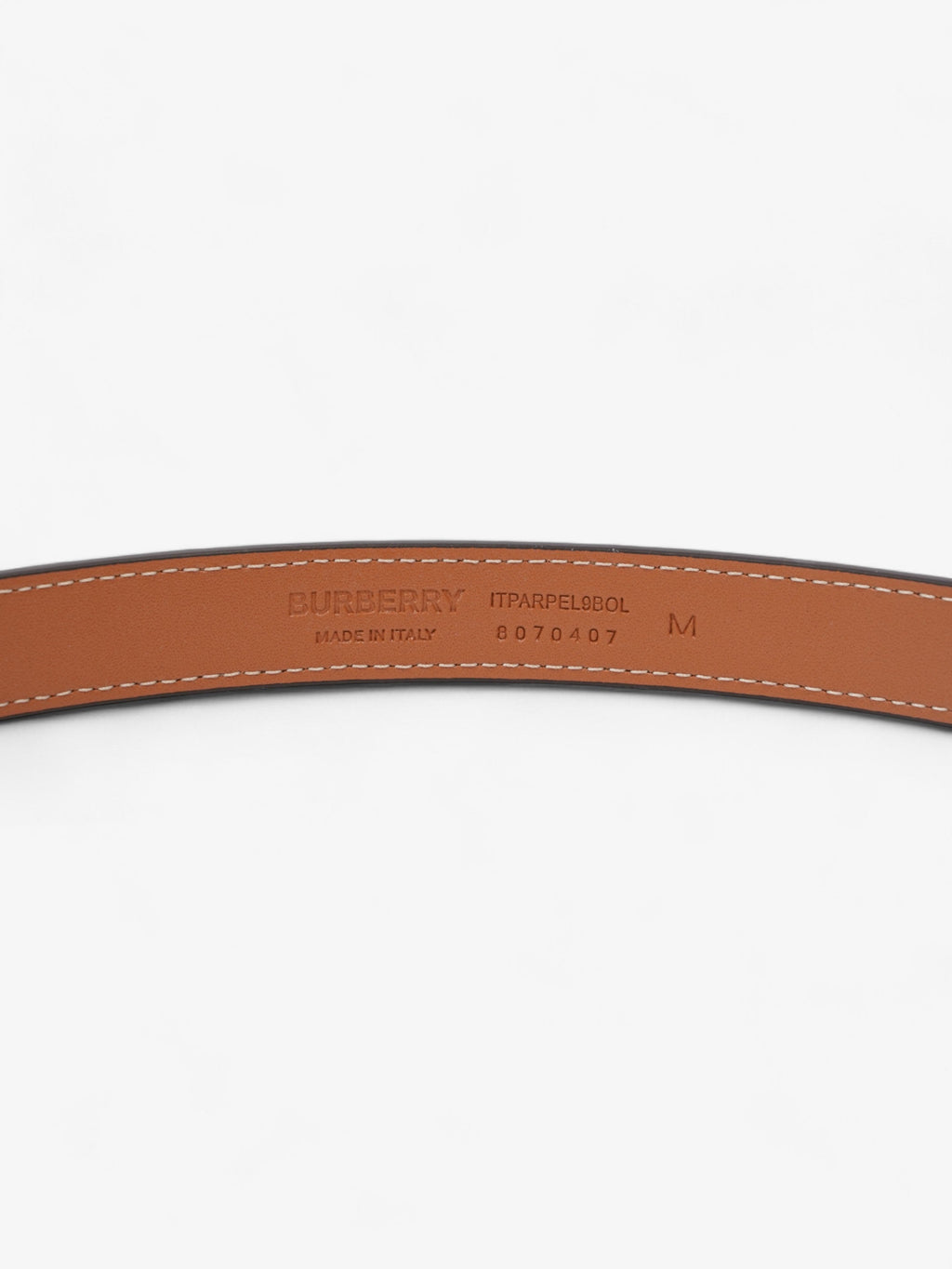 Burberry TB Belt Vintage Check / Light Gold Canvas Medium - 101.5cm