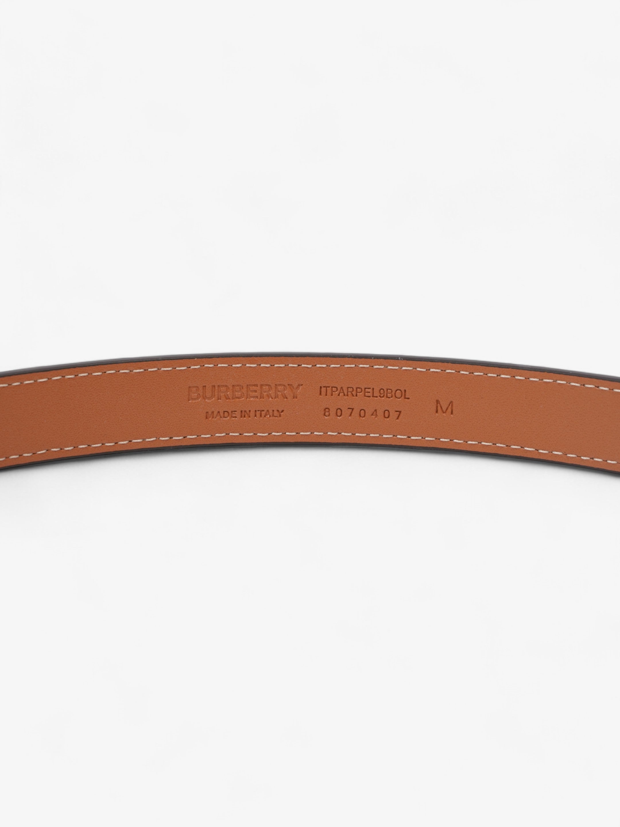 Burberry TB Belt Vintage Check / Light Gold Canvas Medium - 101.5cm