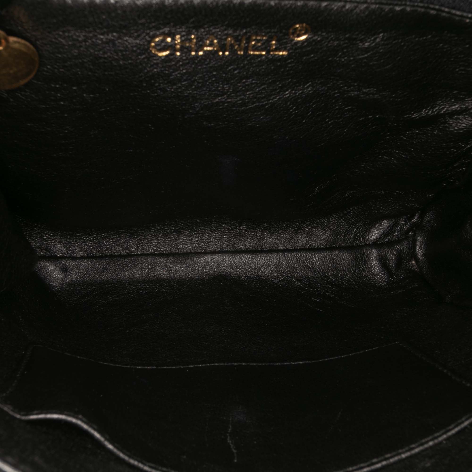 Vintage Top Handle Flap Bag Quilted Suede Small