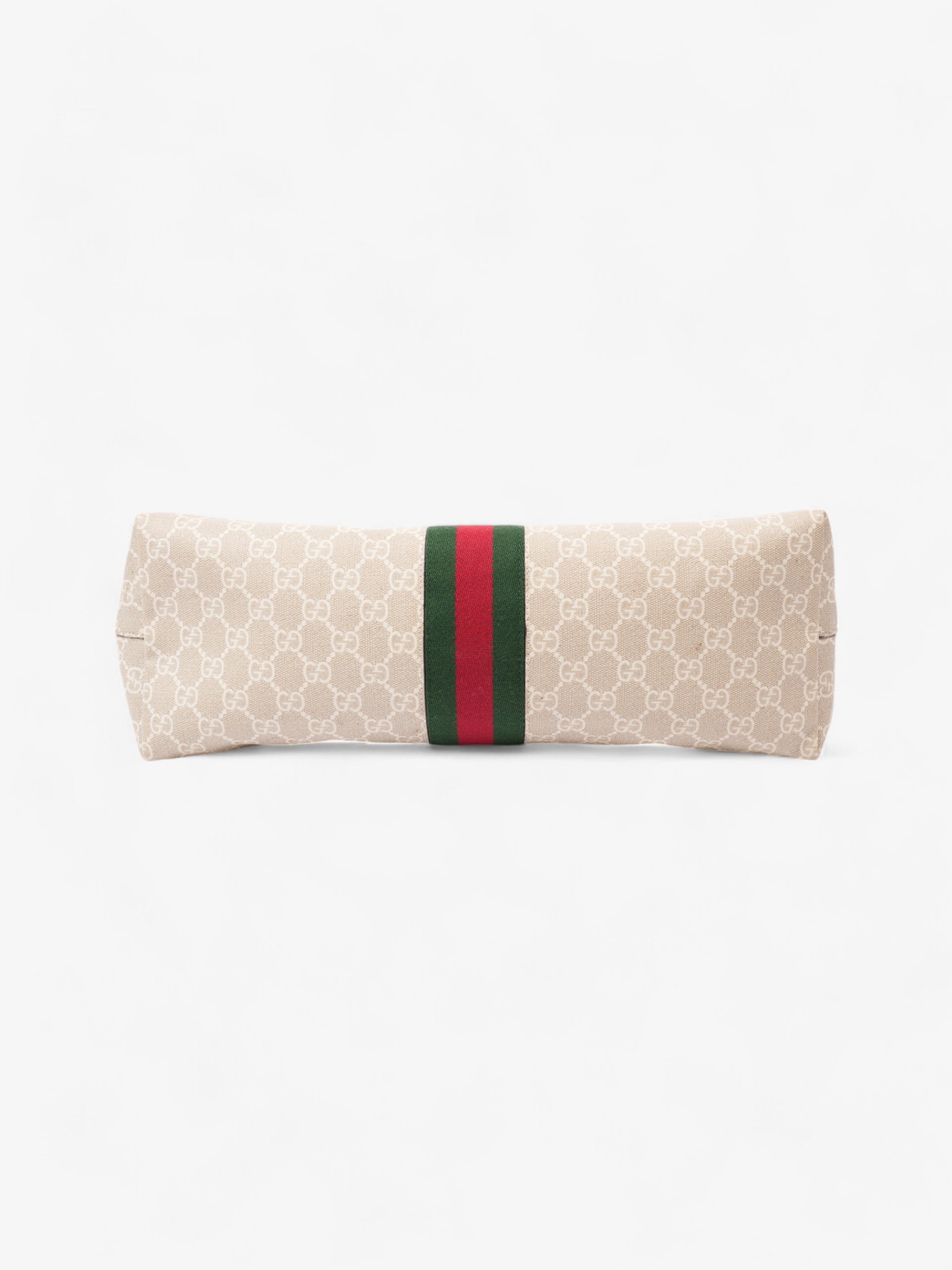 Gucci Ophidia Tote Bag Beige / White / Green Canvas Medium