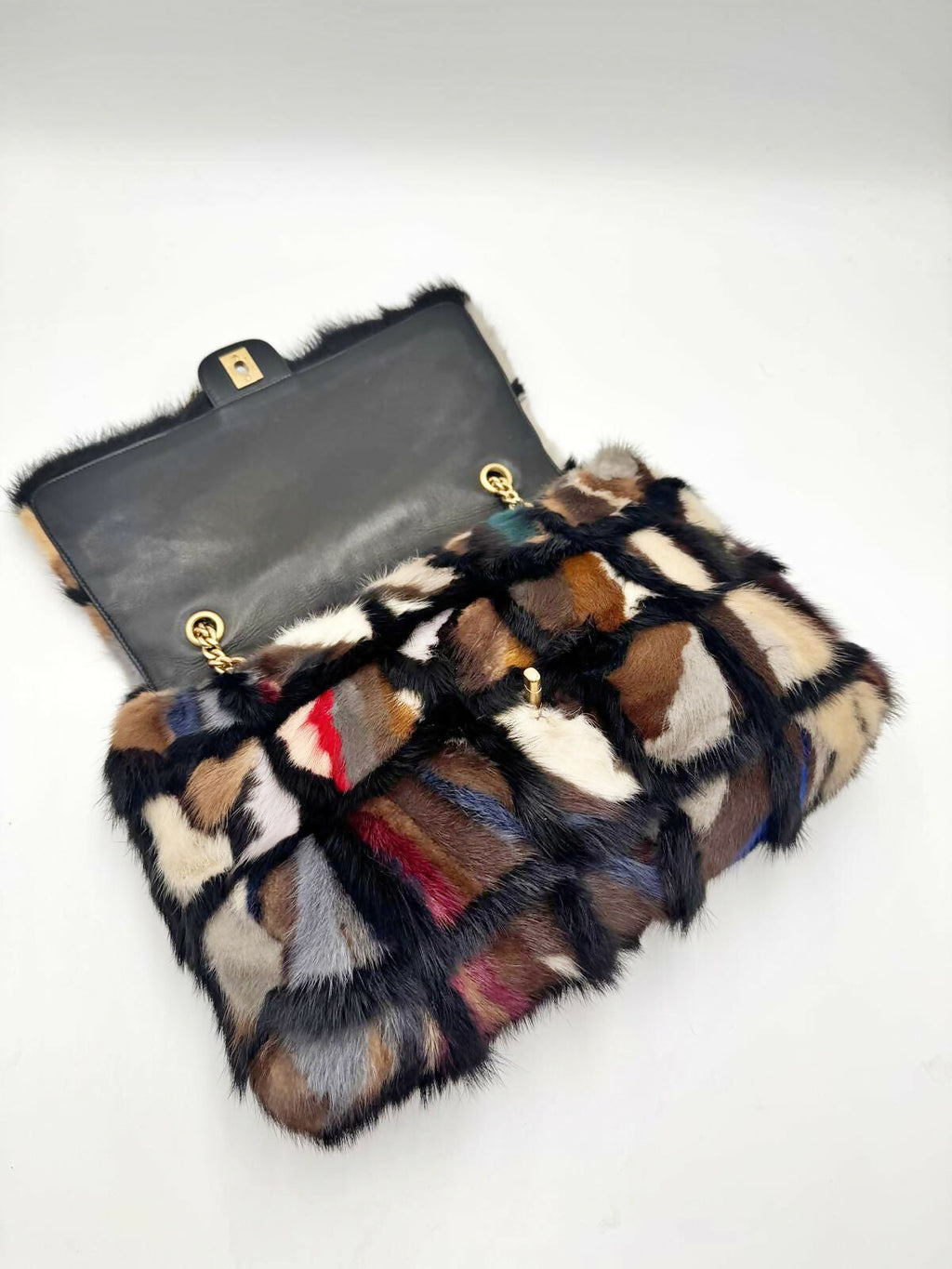 Chanel Vintage 2001 Mink Fur Maxi Flap Bag