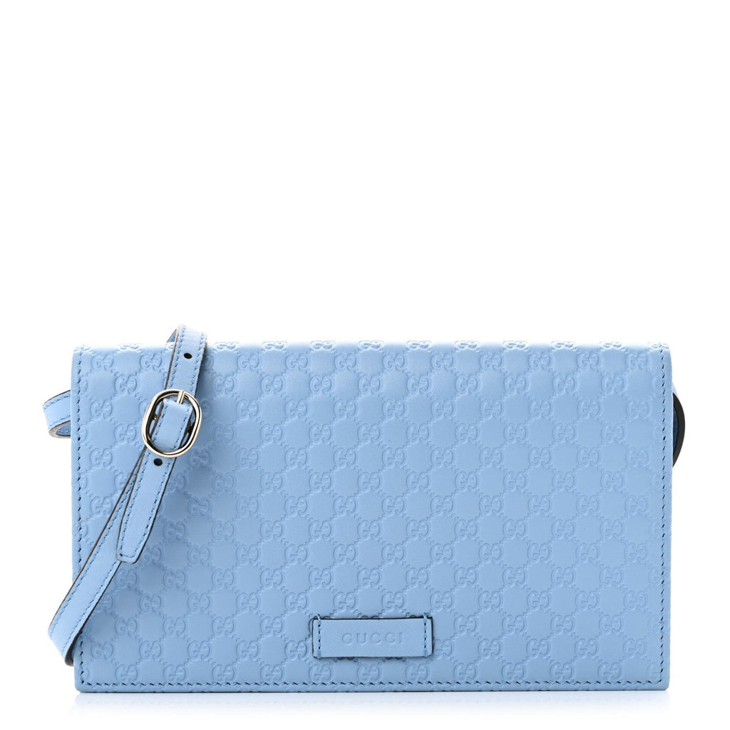Microguccissima Crossbody Wallet Mineral Blue