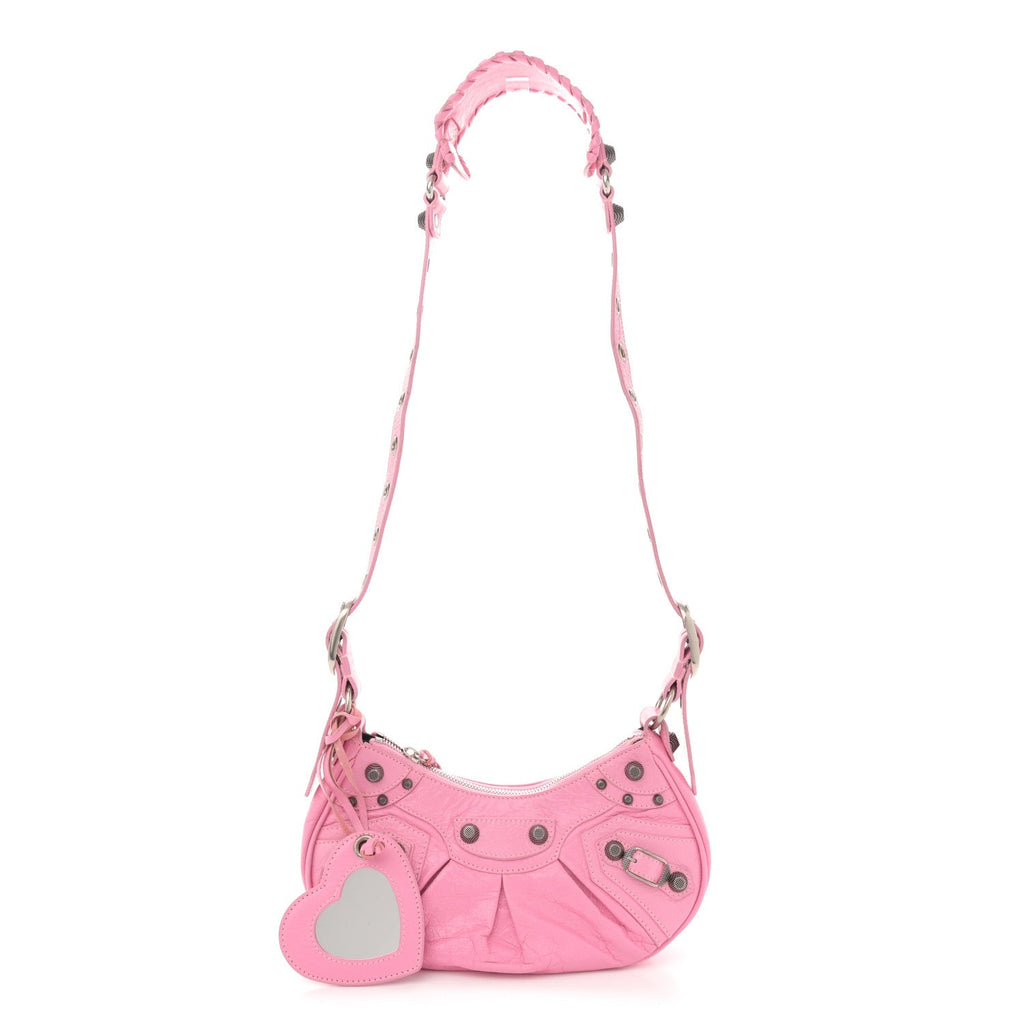 Agneau Arena Le Cagole Shoulder Bag XS Candy Pink