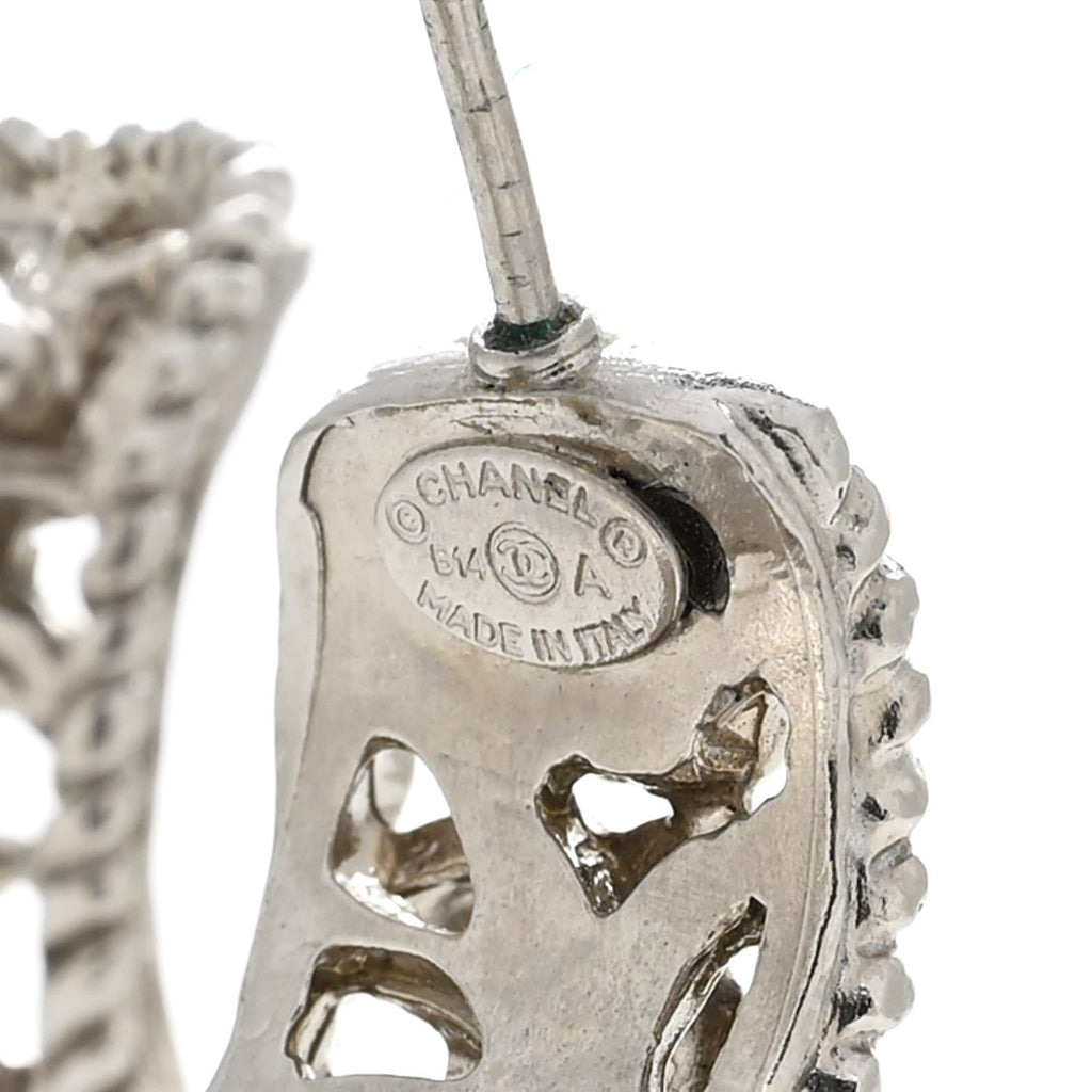 CC Camellia Hoop Earrings Silver
