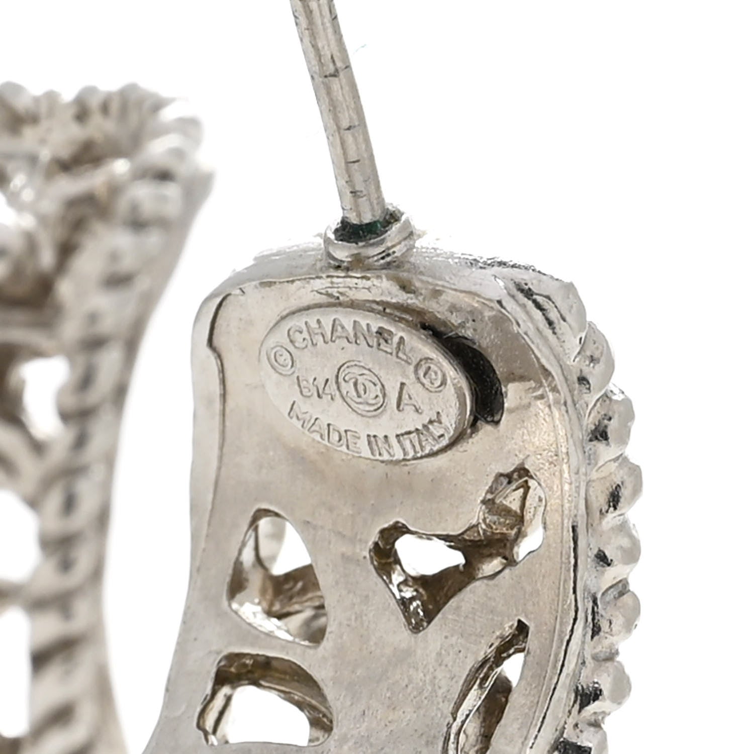 CC Camellia Hoop Earrings Silver