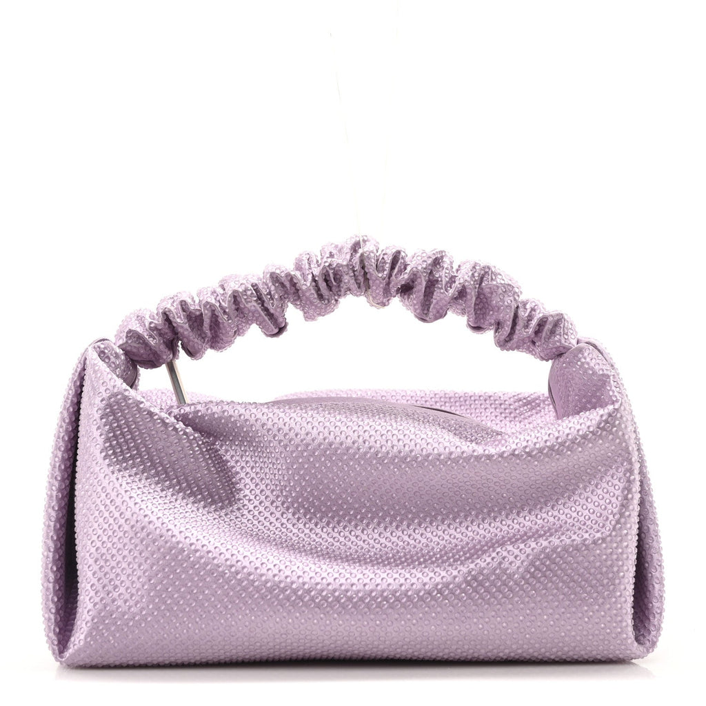 Mesh Crystal Rhinestone Mini Scrunchie Clutch Winsome Orchid