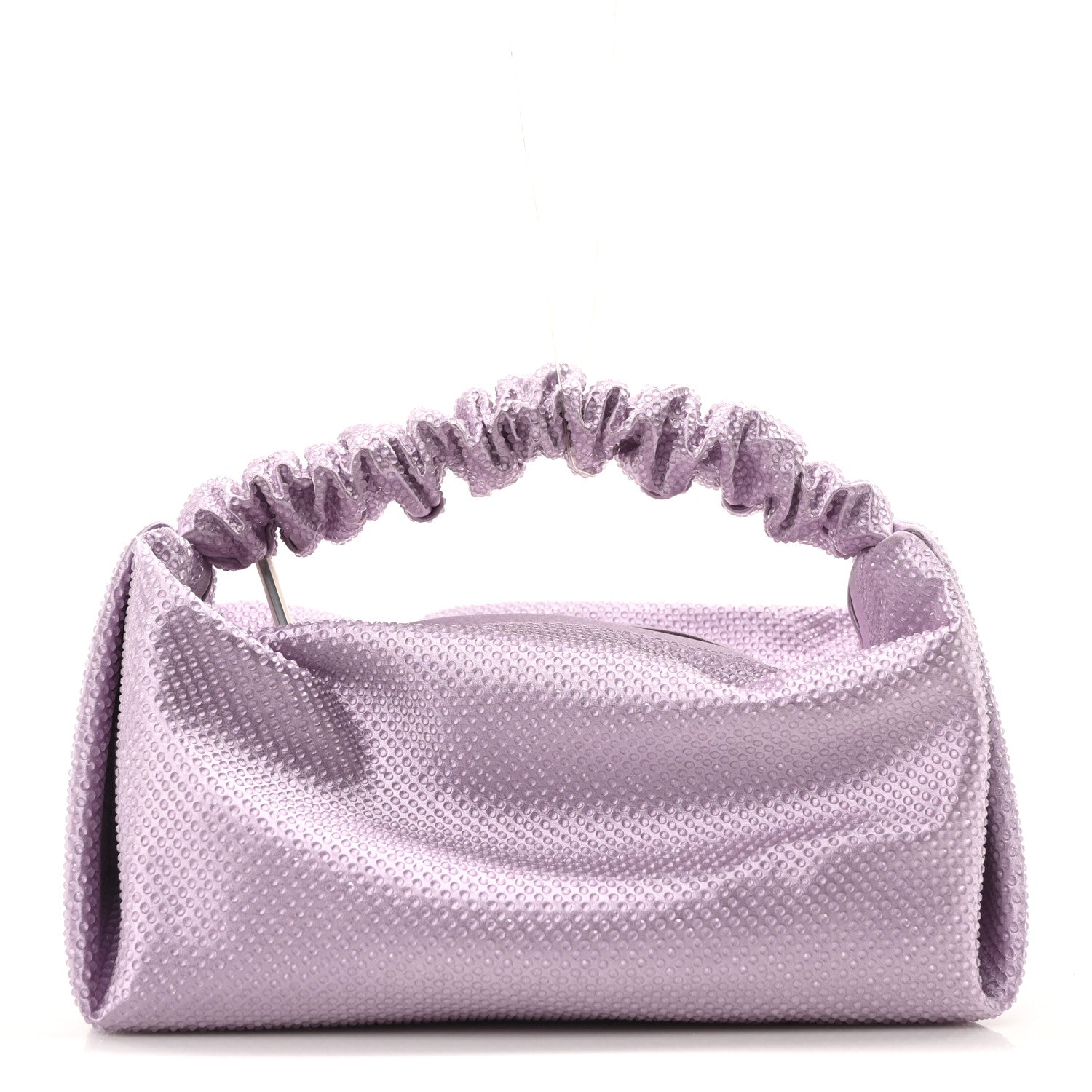 Mesh Crystal Rhinestone Mini Scrunchie Clutch Winsome Orchid