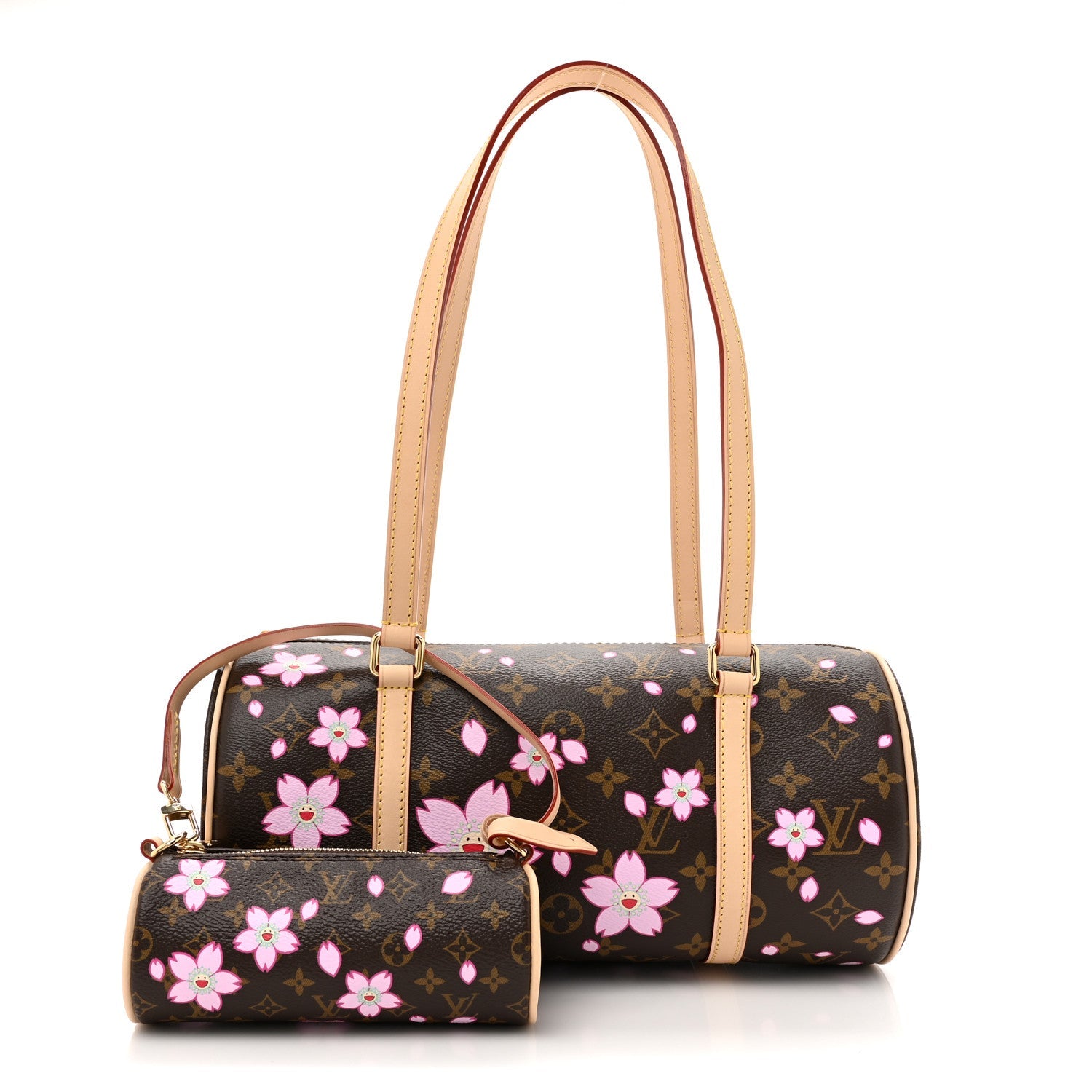 LV X TM Monogram Cherry Blossom Papillon Sakura Brown