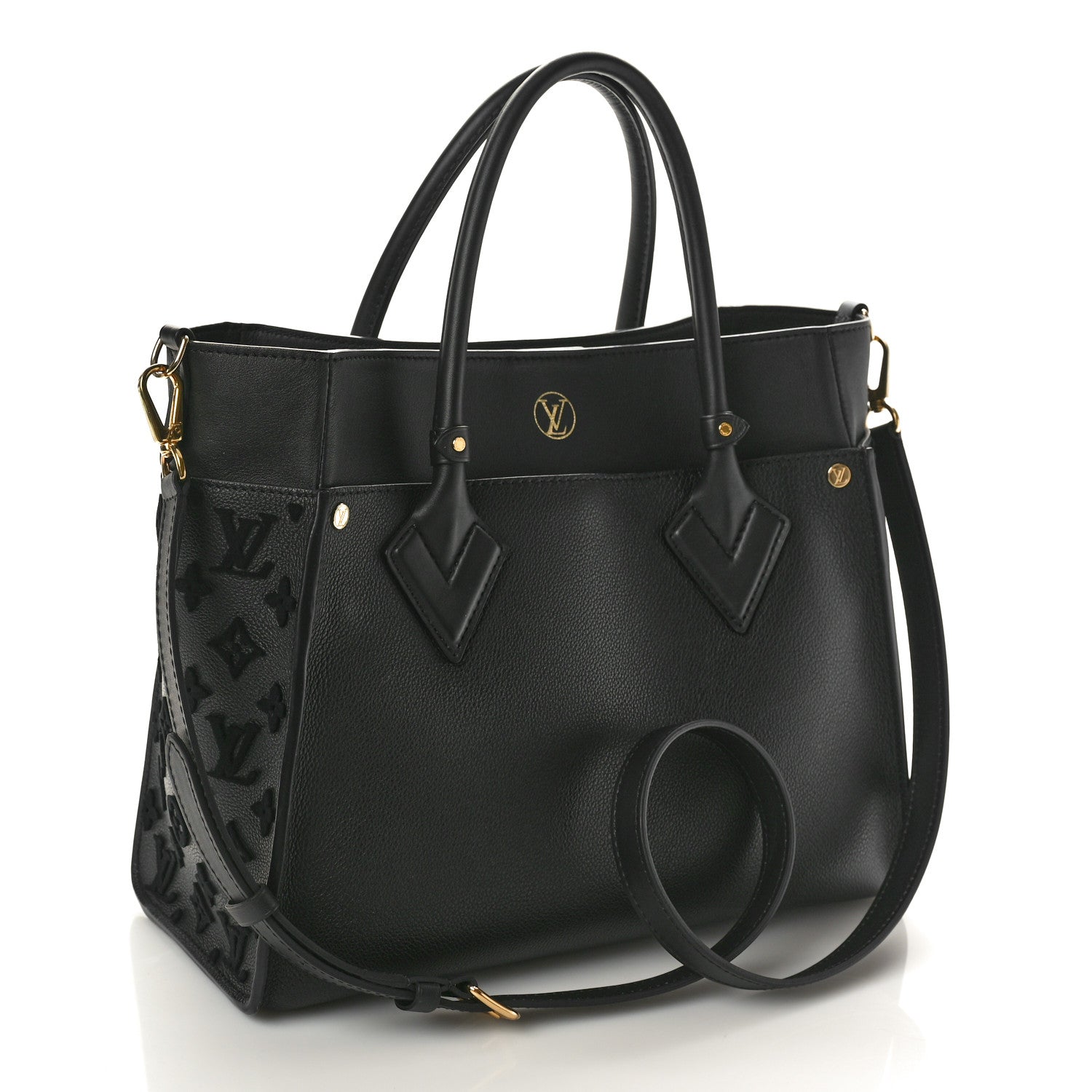 Calfskin Monogram Tufting On My Side Black