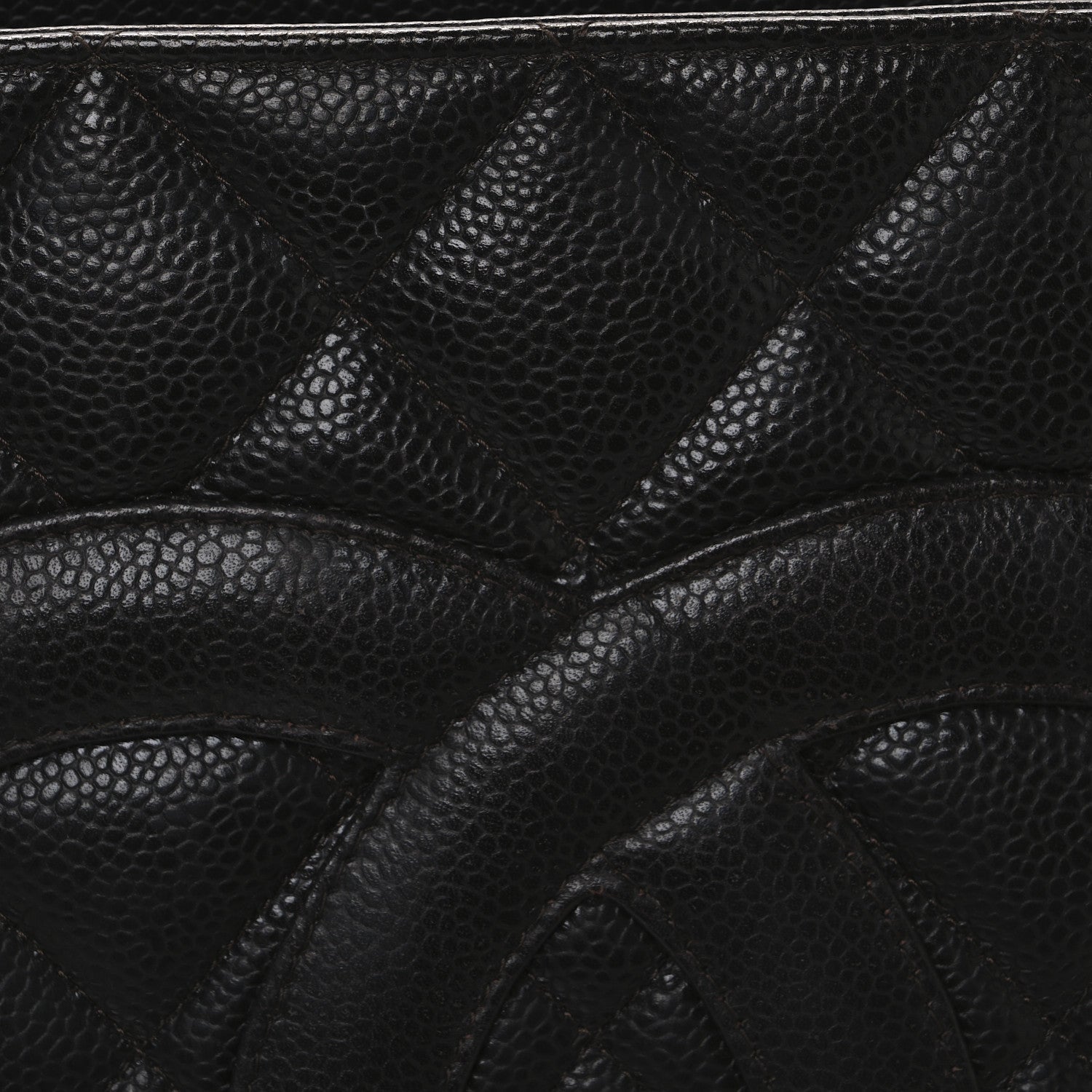 Caviar Quilted Medallion Tote Dark Brown