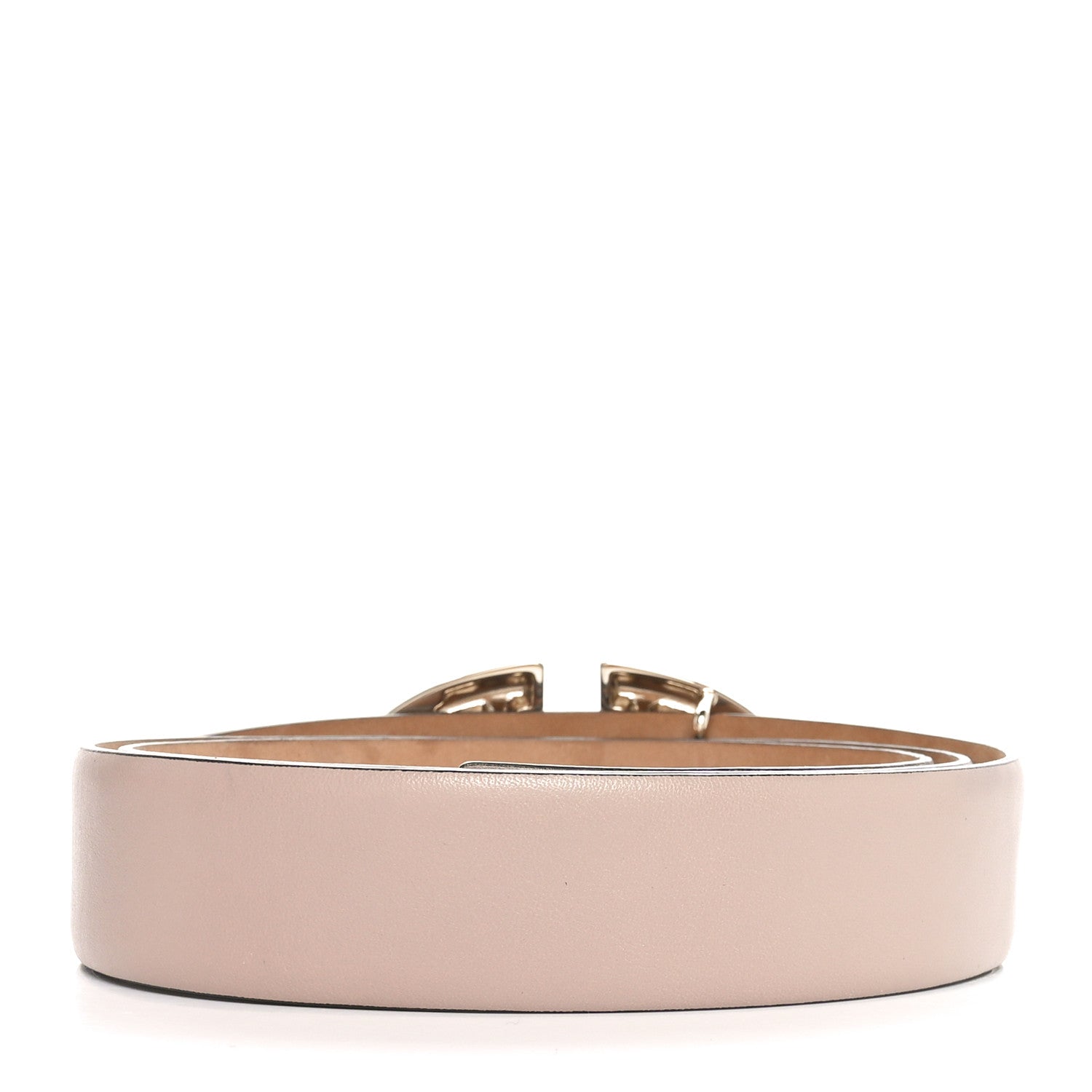 Calfskin VLogo Belt 85 34 Poudre