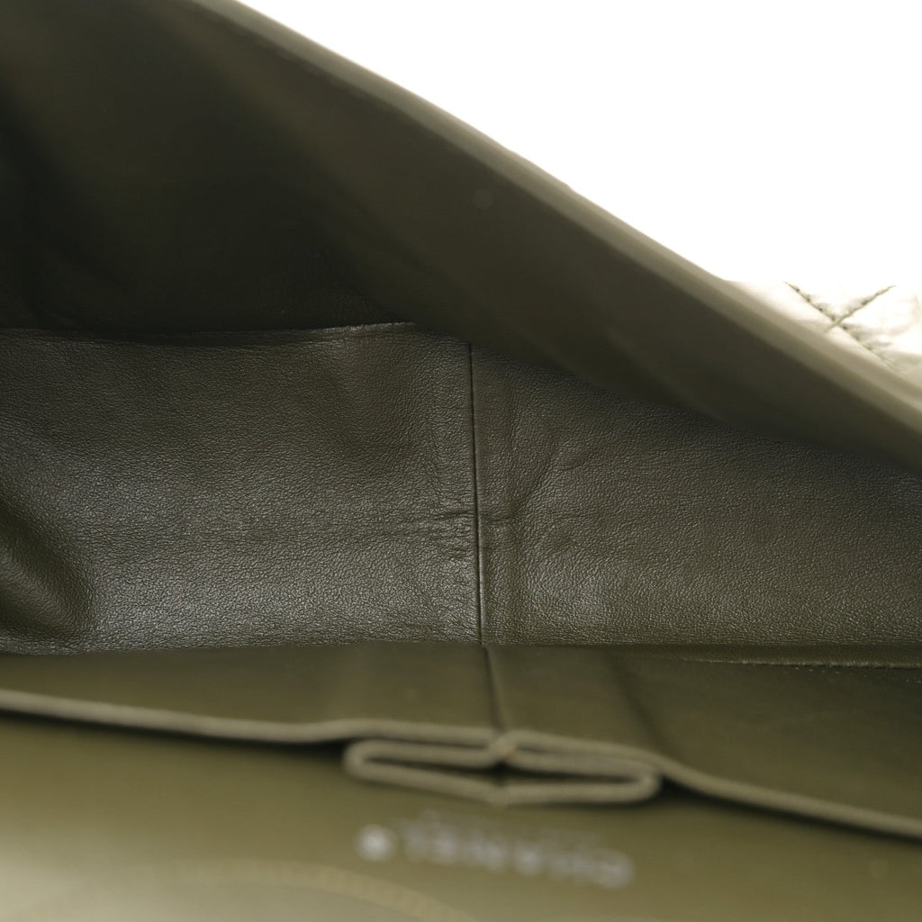 Aged Calfskin Quilted 2.55 Reissue 227 Flap Dark Green