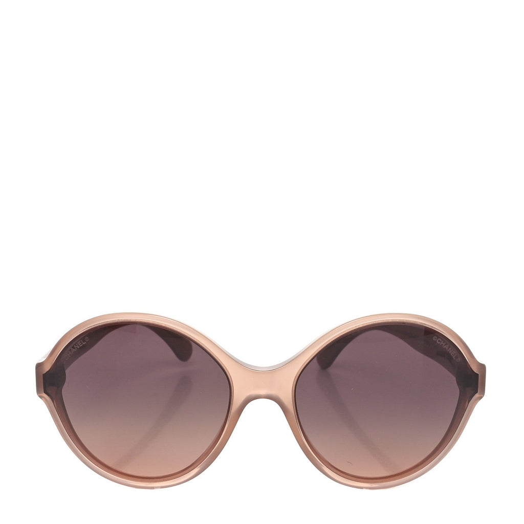 Acetate Mirrored Round Sunglasses 5387 Brown