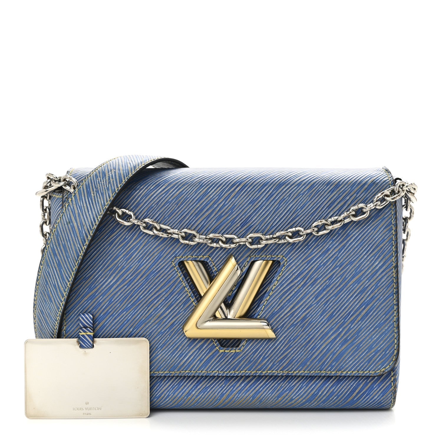 Epi Twist Shoulder Bag MM Denim Light