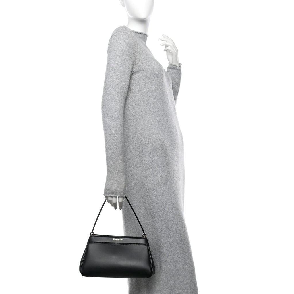 Calfskin Medium Key Shoulder Bag Black