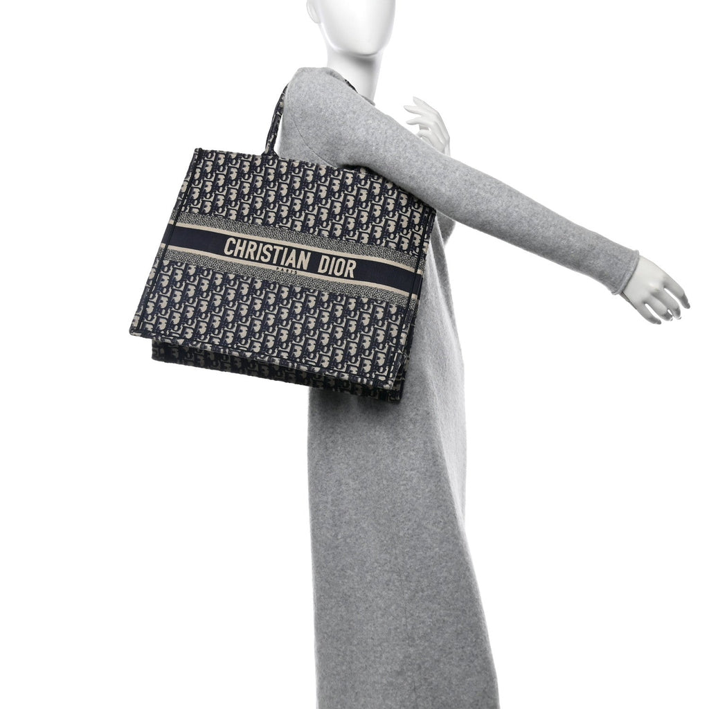 Oblique Large Book Tote Blue Multicolor