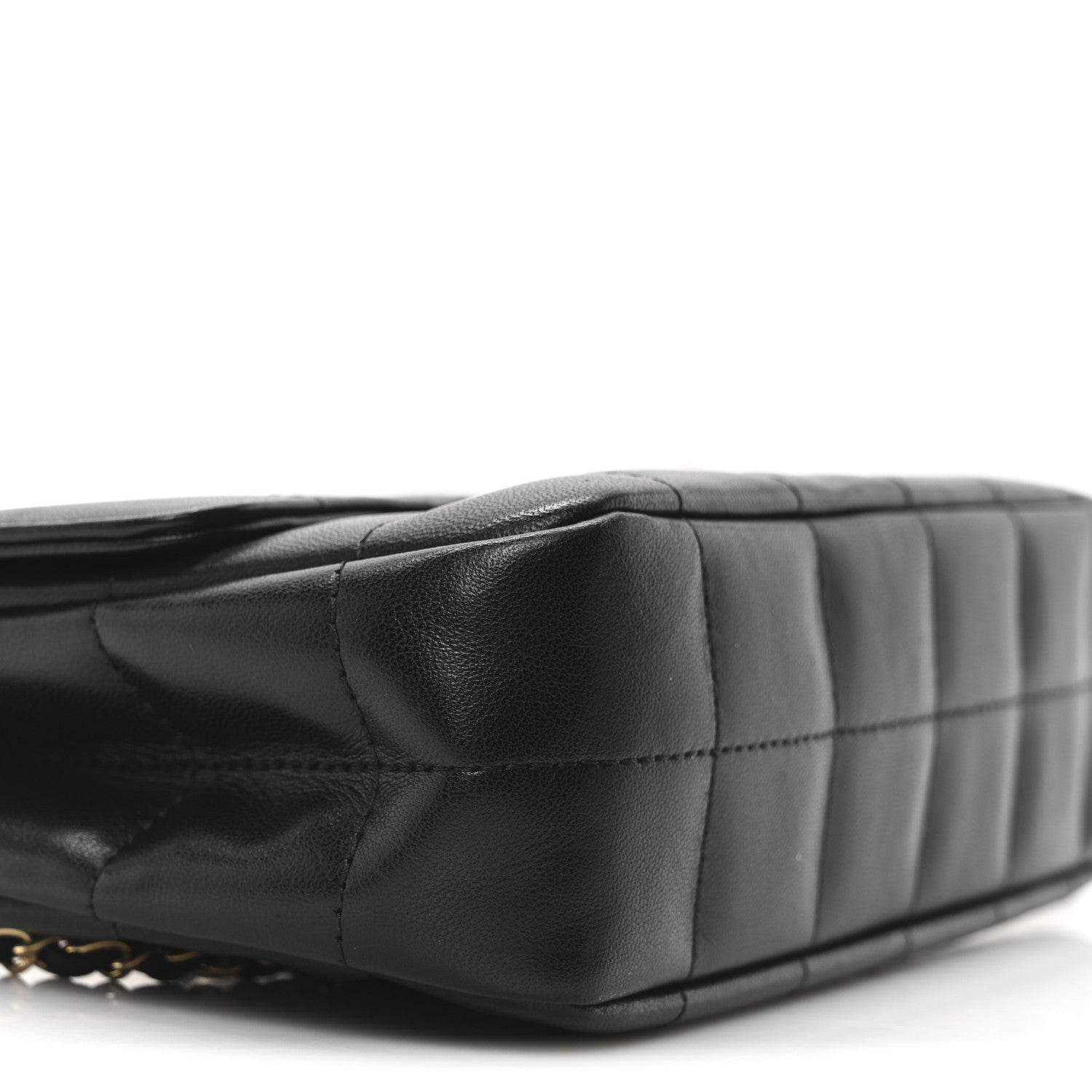 Lambskin Quilted Mini Chocolate Bar Camellia Flap Black
