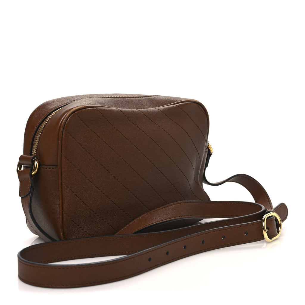 Sakai Be Green Calfskin Diagonal Stitched Small Blondie Shoulder Bag Cuir