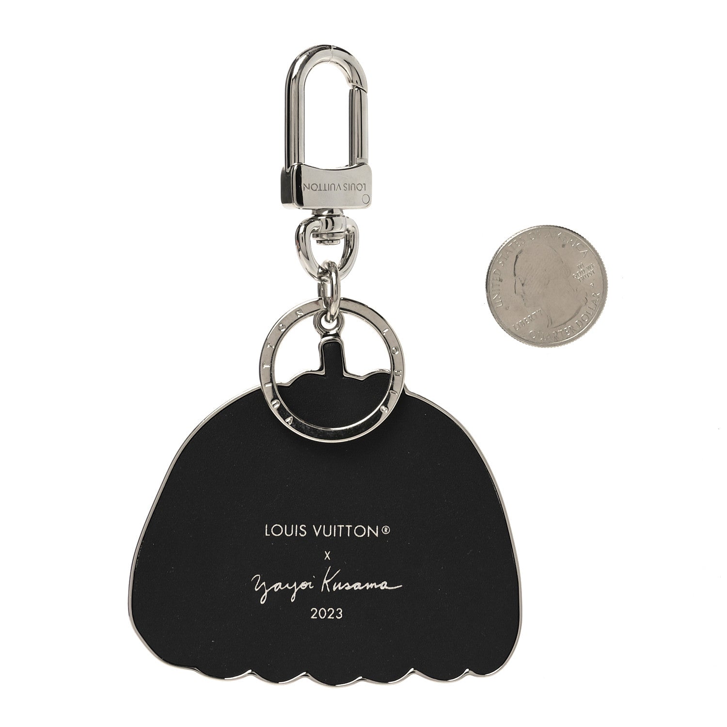 LV X YK Pumpkin Key Holder Bag Charm Yellow