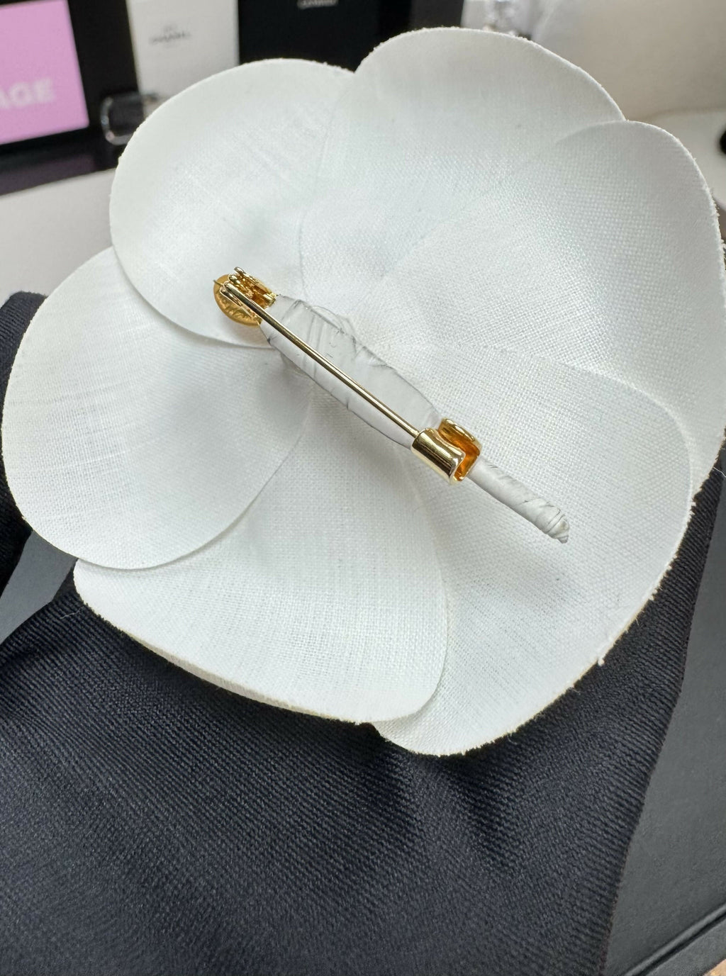 Chanel Vintage 1981-85 Silky White Camellia Brooch