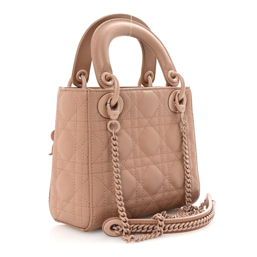 Ultra Matte Calfskin Cannage Mini Lady Dior Fard