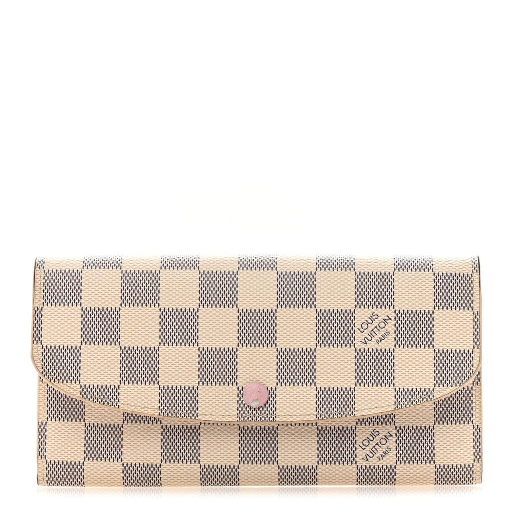 Damier Azur Emilie Wallet Rose Ballerine