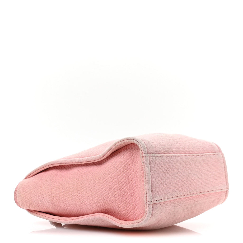 Mixed Fibers Calfskin Mini Deauville Tote Rose Pink