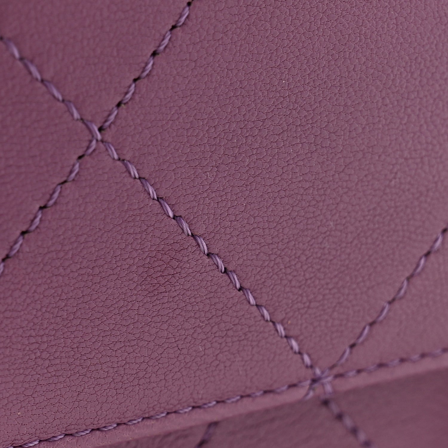Lambskin Sleek And Chic Flap Purple