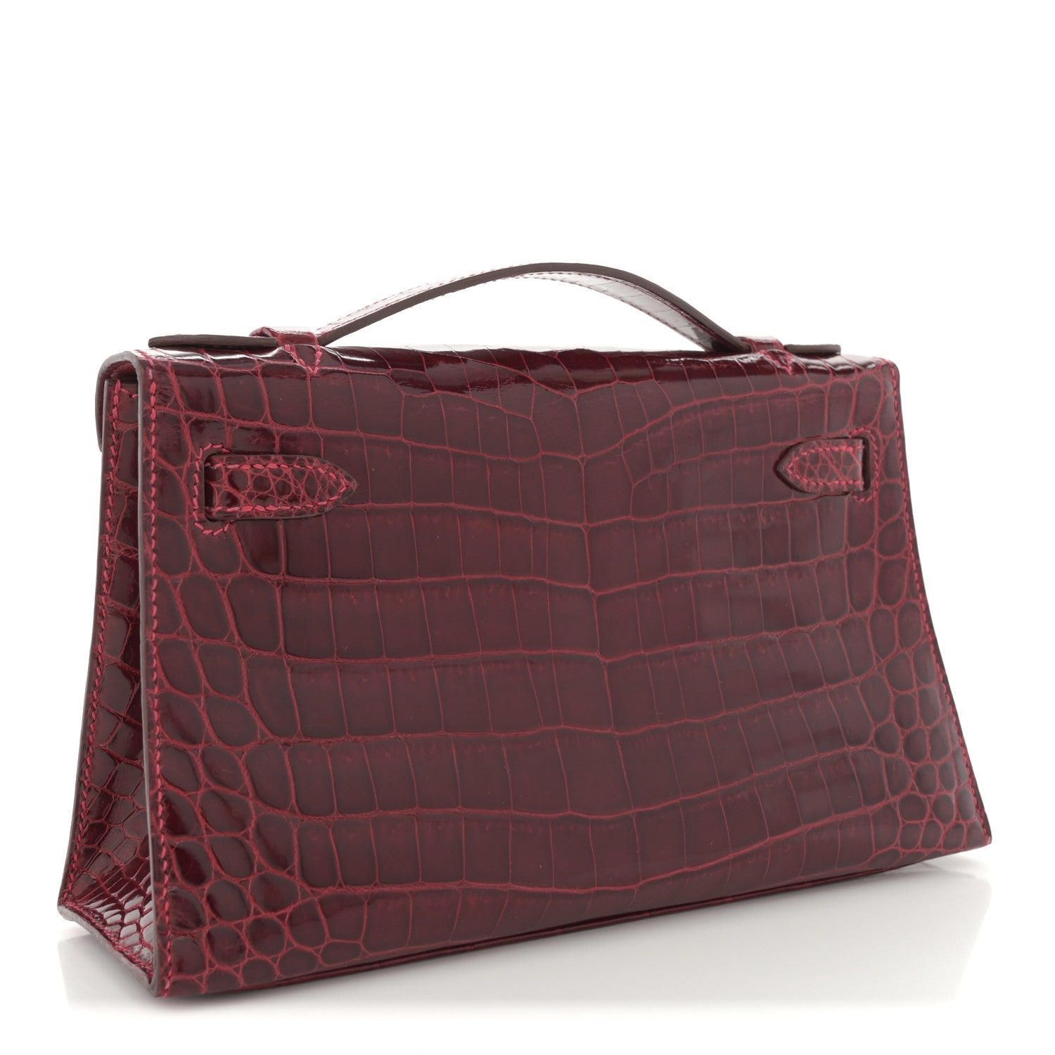 Shiny Niloticus Crocodile Kelly Pochette Rouge H