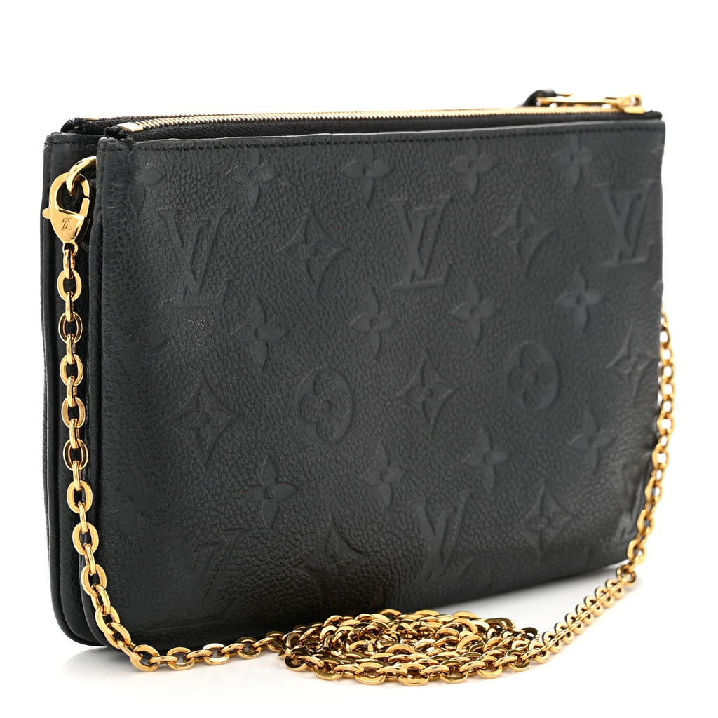 Empreinte Double Zip Pochette Black