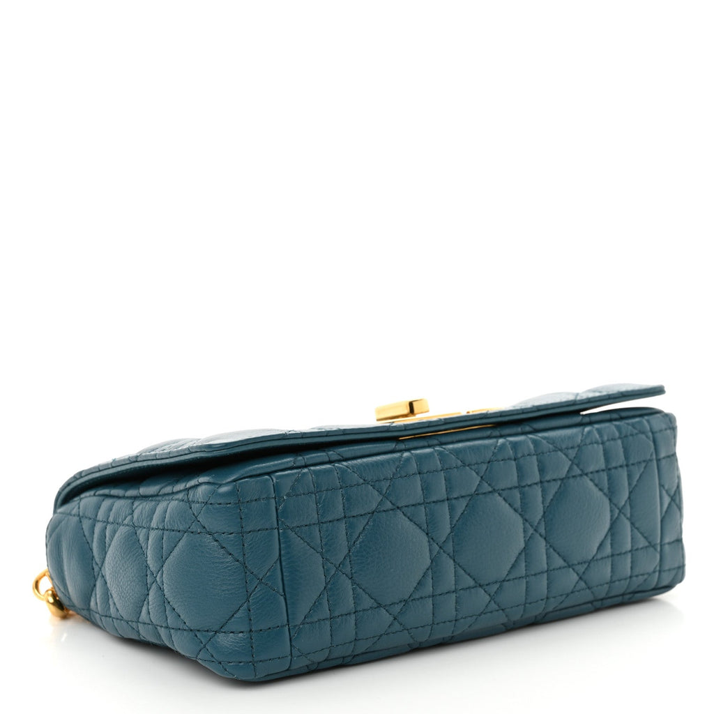 Lambskin Cannage Small Caro Bag Deep Ocean