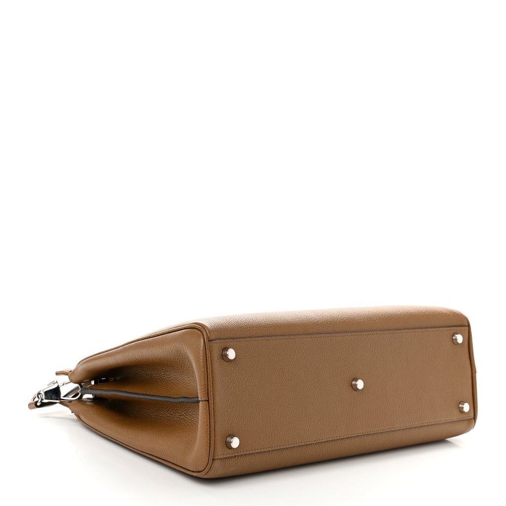 Grainy Calfskin Medium Zumi Top Handle Bag Friky Taupe