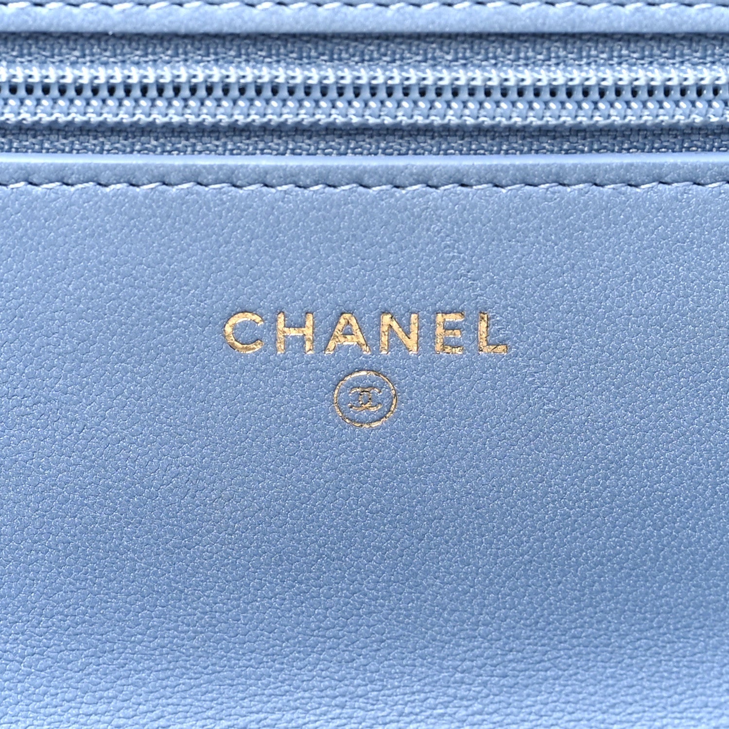 Denim Quilted Reissue Wallet On Chain WOC Blue