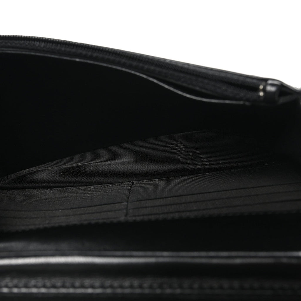 Lambskin Quilted Boy Wallet On Chain WOC Black