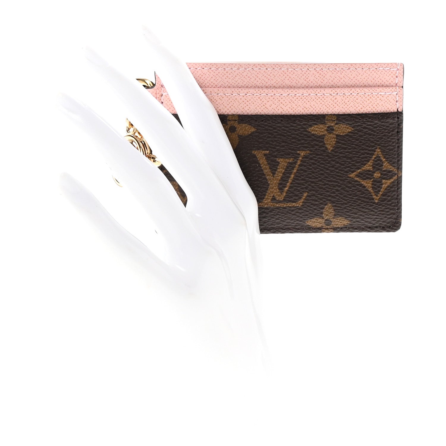 Monogram LV Charms  Holder Rose Ballerine