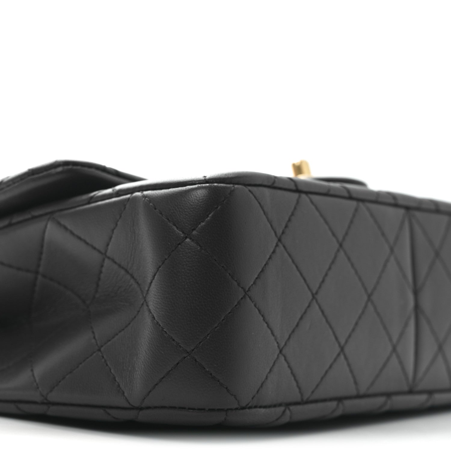 Lambskin Quilted Small Sweet Camellia Flap Navy