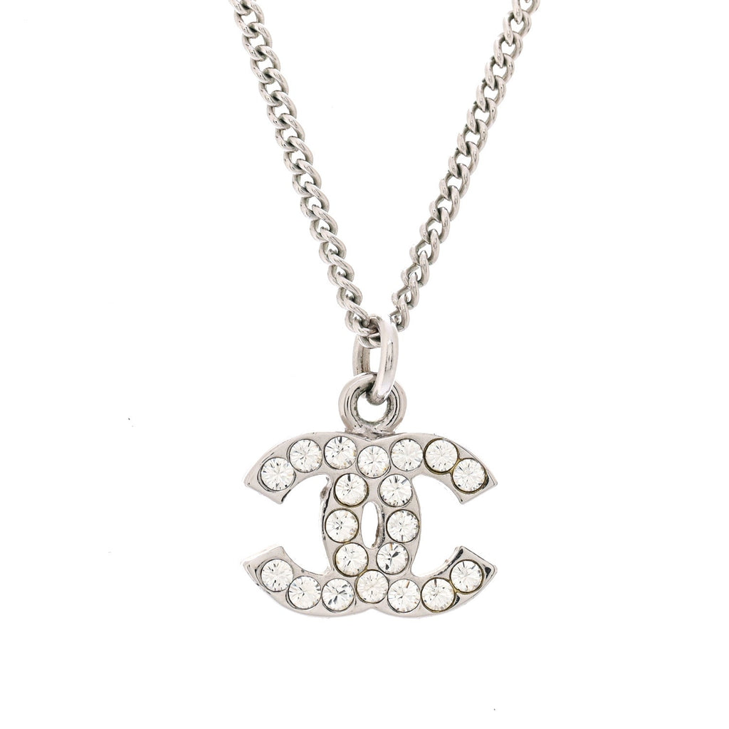 Crystal Timeless CC Necklace Silver
