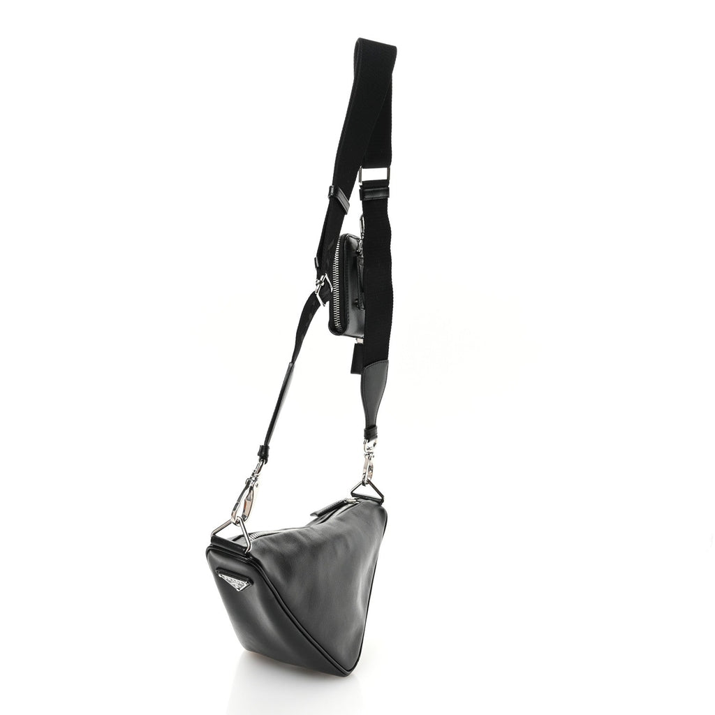 Grace Lux Triangle Shoulder Bag Black