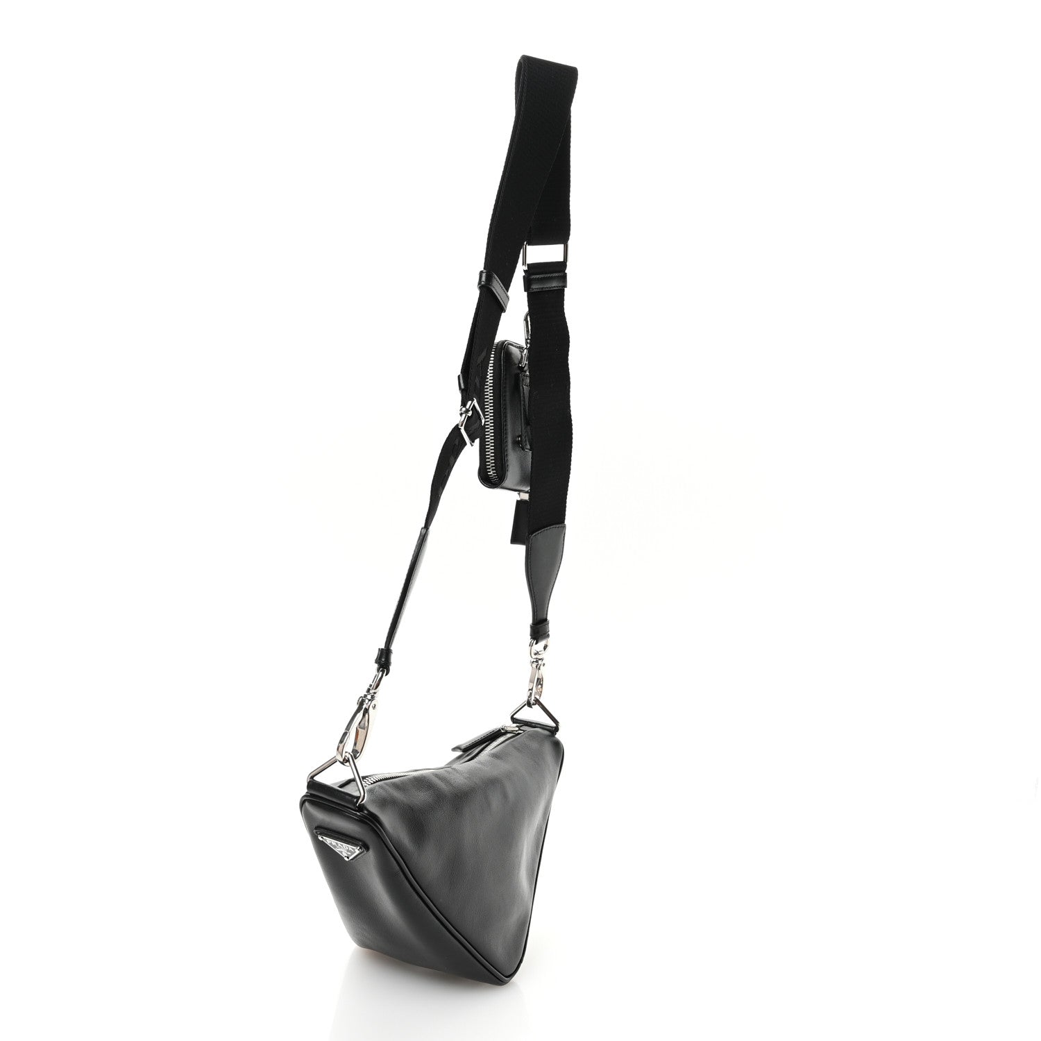 Grace Lux Triangle Shoulder Bag Black