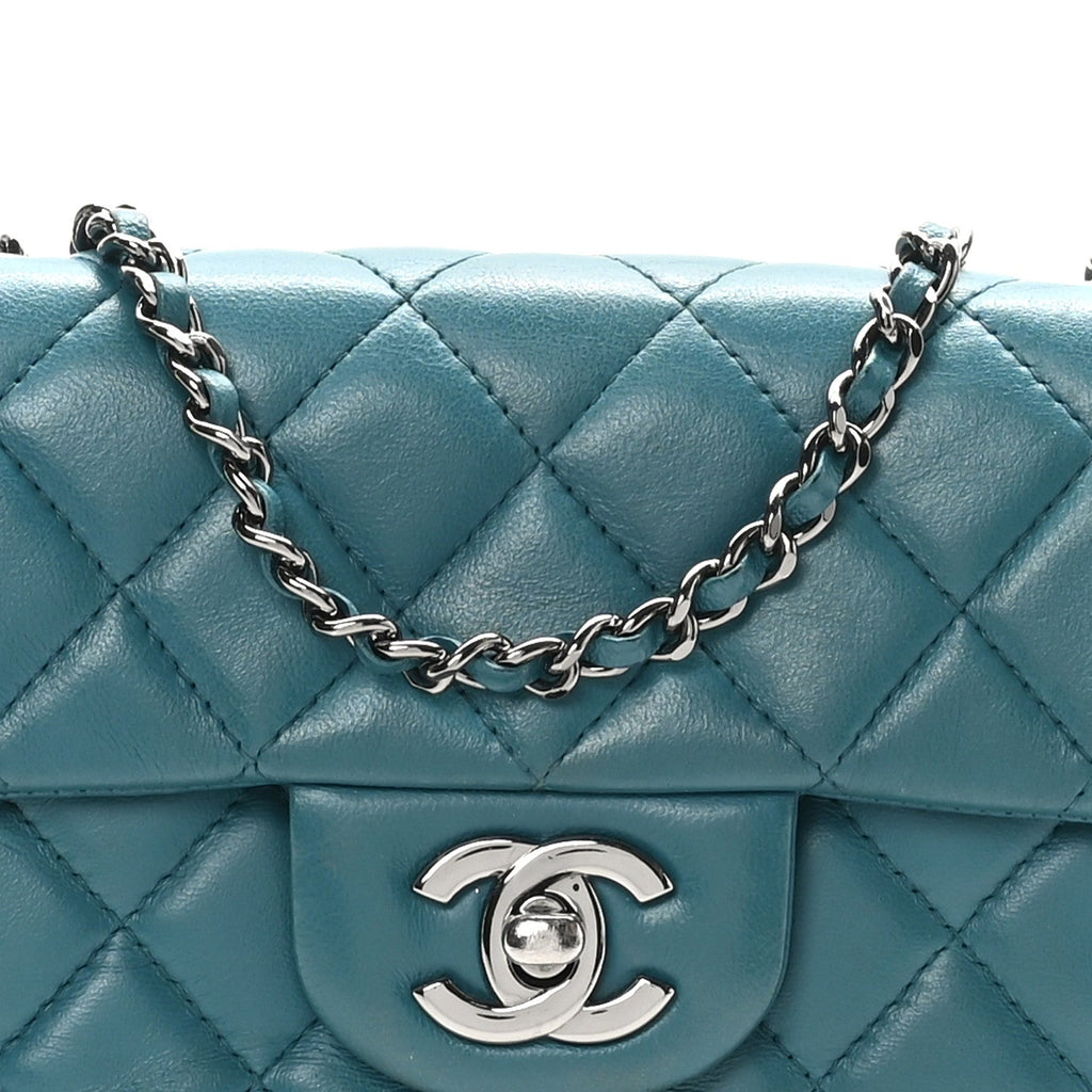 Lambskin Quilted Extra Mini Rectangular Flap